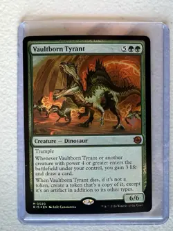 Vaultborn Tyrant Outlaws of Thunder Junction: the Big Score Foil Promo - Image 1