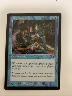 MTG NM Rhystic Study Prophecy Free Shipping In The US With Tracking - Image 1