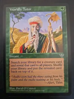 Worldly Tutor Mirage MTG Regular Near Mint - Image 1