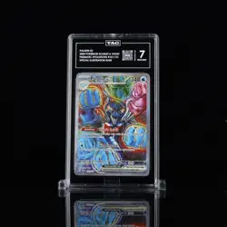 Pokemon Palafin ex Prismatic Evolutions Special Illustration Rare #151 TAG 7 - Image 1