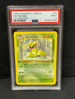 1999 POKEMON JUNGLE 1ST EDITION RARE #30 VICTREEBEL PSA MINT 9 SET BREAK - Image 1