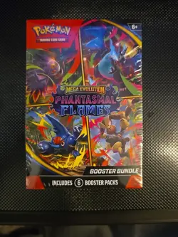 Pokemon TCG Mega Evolution Phantasmal Flames Booster Bundle Sealed New - Image 1