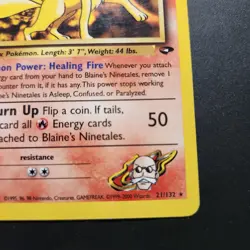 2000 Blaine's Ninetales 21/132 - Gym Challenge Non-Holo Rare - Pokemon TCG - LP - Image 3