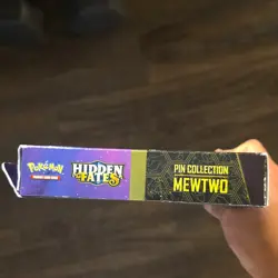 Pokemon Hidden Fates Mewtwo Pin Collection Box Promo Booster - Image 4