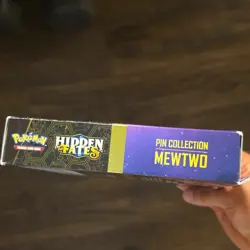 Pokemon Hidden Fates Mewtwo Pin Collection Box Promo Booster - Image 5