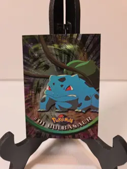 Bulbasaur #01 1999 Topps Series 1 Holo Pokemon TV Animation Edition - Image 1
