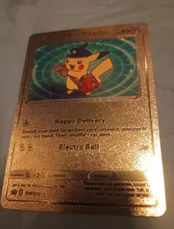 Special Delivery Pikachu Gold Foil Pokemon Card Promo SWSH074 - Image 3