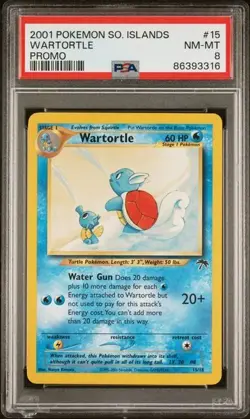 2001 POKEMON SOUTHERN ISLANDS PROMO #15 WARTORTLE PSA 8 - Image 1