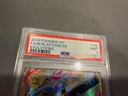 Pokemon M Blastoise EX Full Art 102/108 XY Evolutions #102 Mega MINT PSA 9 - Image 3