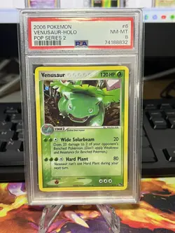 2006 Pokemon Venusaur Pop Series 2 Holo #6 PSA 8 - Image 1