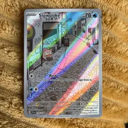 Pokemon TCG Slowpoke 204/198 Scarlet Violet Base Illustration Rare - Image 1