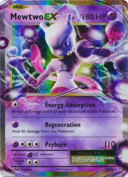 Mewtwo-EX - 52/108 - Holo Rare ex HP, English Pokemon Evolutions - Image 1