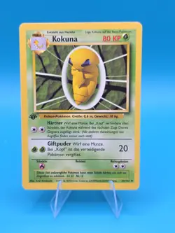 KOKUNA KAKUNA 1999 POKEMON BASE SET 1ST EDITION GERMAN 33/102 Q3545 - Image 1