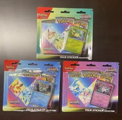 Pokemon TCG Prismatic Evolutions Tech Sticker Collection Set Lot Of 3 Sealed New - Image 1