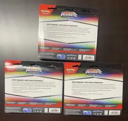 Pokemon TCG Prismatic Evolutions Tech Sticker Collection Set Lot Of 3 Sealed New - Image 2