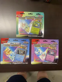 Pokemon TCG Prismatic Evolutions Tech Sticker Collection Set Lot Of 3 Sealed New - Image 4