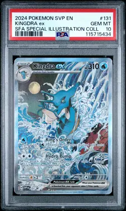 2024 POKEMON SVP EN-SV BLACK STAR PROMO #131 KINGDRA EX PSA 10 - Image 1