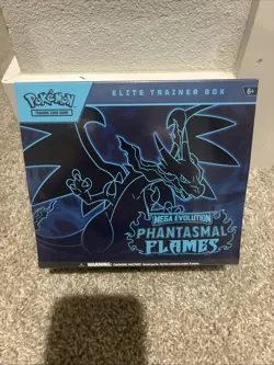Pokemon TCG: Mega Evolution Phantasmal Flames Elite Trainer Box Factory Sealed - Image 1