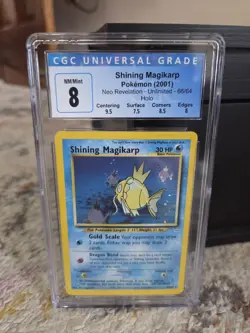 Pokemon TCG Shining Magikarp Neo Revelation CGC 8 With Subgrades - Image 1