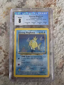 Pokemon TCG Shining Magikarp Neo Revelation CGC 8 With Subgrades - Image 2