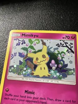Mimikyu SM163 Holo Pokemon Sun & Moon Team Up Black Star Blister Promo Card MINT - Image 3