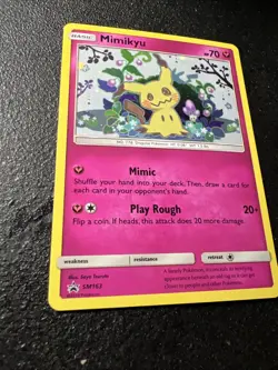 Mimikyu SM163 Holo Pokemon Sun & Moon Team Up Black Star Blister Promo Card MINT - Image 4