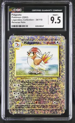 CGC 9.5 Pidgeotto 2002 Legendary (Collection) 34/110 Reverse Holo Pokemon Card - Image 1