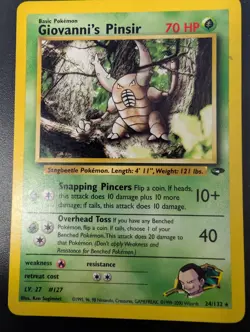 Pokemon TCG Card Giovanni's Pinsir Gym Challenge #24/132 Unlimited Rare - Image 4