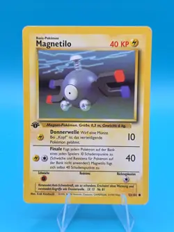 Pokemon Card - Magnemite Magnetilo German 1st Edition Base Set 53/102 Common - Image 1