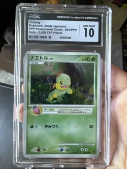 CGC 10 Turtwig 001/PPP Pokemon Ppp Promotional Cards 2008 Japanese - Image 1