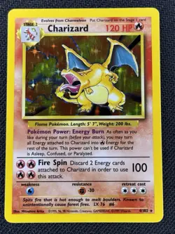 Charizard 4/102 Base Set Rare Holo Pokemon Card WOTC 1999 Near Mint - Image 1