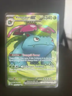 Pokemon TCG Venusaur EX Scarlet & Violet Holo Ultra Rare Card 182/165 - Image 1