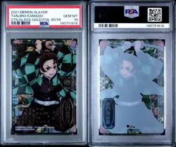 2021 CARDDASS DEMON SLAYER: STAINED GLASS CARDS | GOLD FOIL TANJIRO KAMADO - Image 1