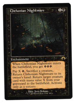 Magic the Gathering MTG Card: Chthonian Nightmare Retro #406 MH3 Rare! NM - Image 1