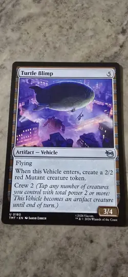Turtle Blimp Teenage Mutant Ninja Turtles Regular Artifact Vehicle Uncommon MTG - Image 1