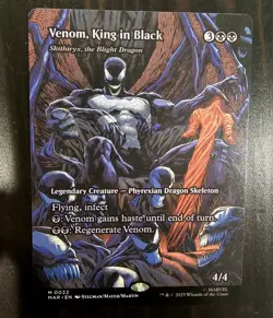 Venom King In Black 0022 Borderless Spider Man MTG Magic NM Skithiryx - Image 1