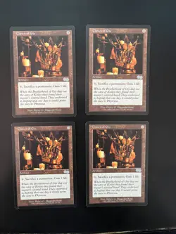 X 4 - MTG - Claws of Gix - Urza's Saga - check picts for condition - Image 1