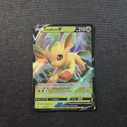 Pokemon TCG Crown Zenith Leafeon V Holo Card 13/159 - Image 1