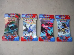 POKEMON XY BASE SLEEVED BOOSTER PACKS 4 CHARACTER SET BLISTER PACK 2014 - Image 1