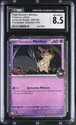 Team Rocket's Mimikyu *CGC 8.5* Holo *Pre Release* Destined Rivals * #87*Pokemon - Image 1