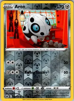 Aron 109/198 Pokemon TCG Chilling Reign Reverse Holo -NM/M - Image 1
