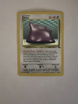 Pokemon Ditto Fossil Rare 3/62 HOLO Basic Regular 50HP Shapeshifter 1999 LP - Image 1