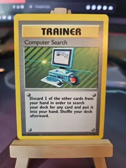Pokemon TCG Computer Search Base Set Unlimited Rare Near Mint! Super Clean! - Image 1