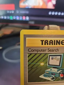 Pokemon TCG Computer Search Base Set Unlimited Rare Near Mint! Super Clean! - Image 2