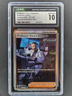 2023 Pokemon - Professor Turo's Scenario 257/182 SIR Paradox Rift GM CGC 10! - Image 1