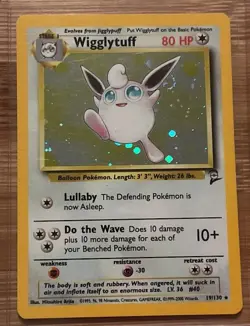 Wigglytuff 019/130 Base Set 2 Holo Near Mint Ungraded Pokemon - Image 1