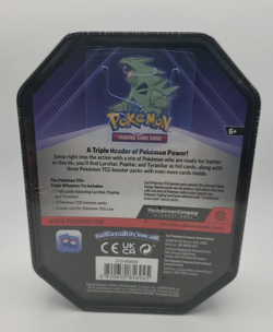 NEW FACTORY SEALED POKEMON TCG TRIPLE WHAMMY TYRANITAR COLLECTORS TIN - Image 2