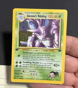 Giovanni's Nidoking 7/132 - Gym Challenge 1st Edition Holo Rare Pokemon TCG NM - Image 1