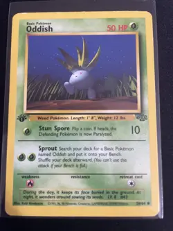 Pokemon TCG Oddish Jungle 58/64 Regular 1999-2000 Wizards Base Set Copyright... - Image 1