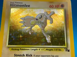 Hitmonlee 7/62 Holo Rare - 1999 WOTC Pokemon Fossil Unlimited - Image 4